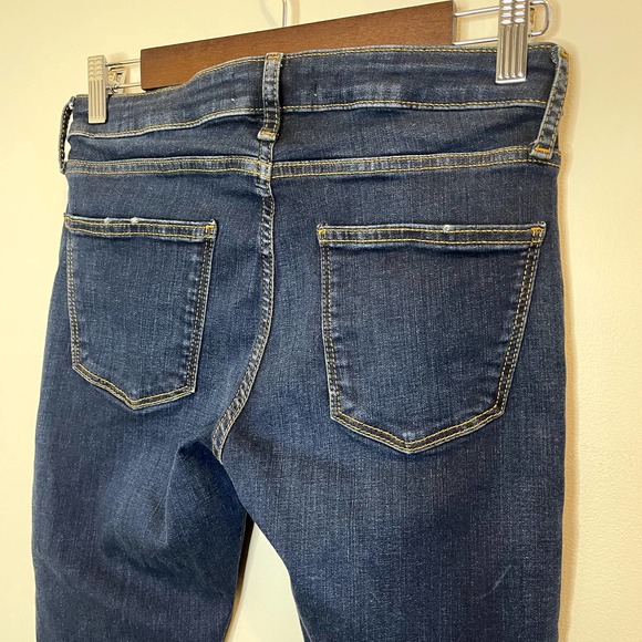 ZARA Womens Mid Rise Skinny Jeans Dark Wash Denim Size 6 - Picture 4 of 5